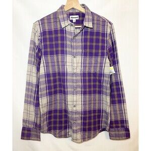 Abound Men's Purple Plaid Long Sleeve‎ Button Up Shirt SIZE SMALL NWT